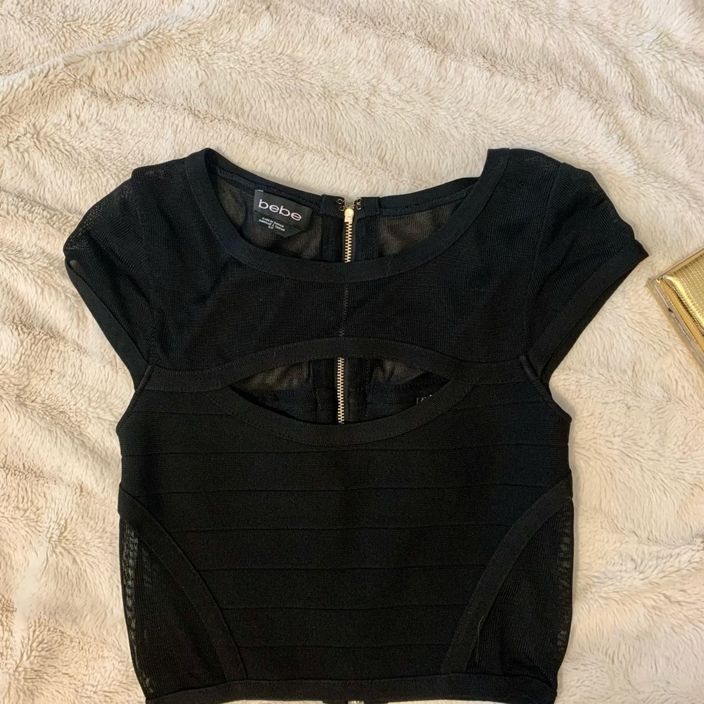 Bebe Keyhole Bodycon Crop - Picture 4 of 4